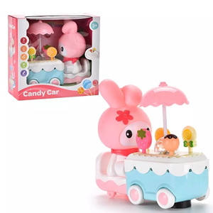 اسباب بازی نوزادی ماشین برقی آب نبات فروشی مدل خرگوشCandy Car _اسباب بازی نوزادی